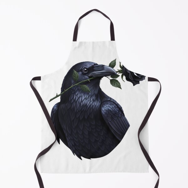 Item preview, Raven Holding Black Rose Stem designed and sold by IllumeInk.