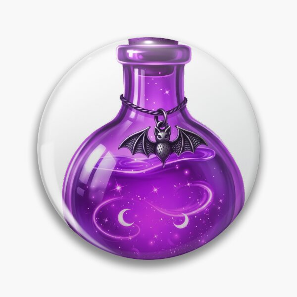 Item preview, Purple Potion Bottle Moon Droplets Bat Charm designed and sold by IllumeInk.