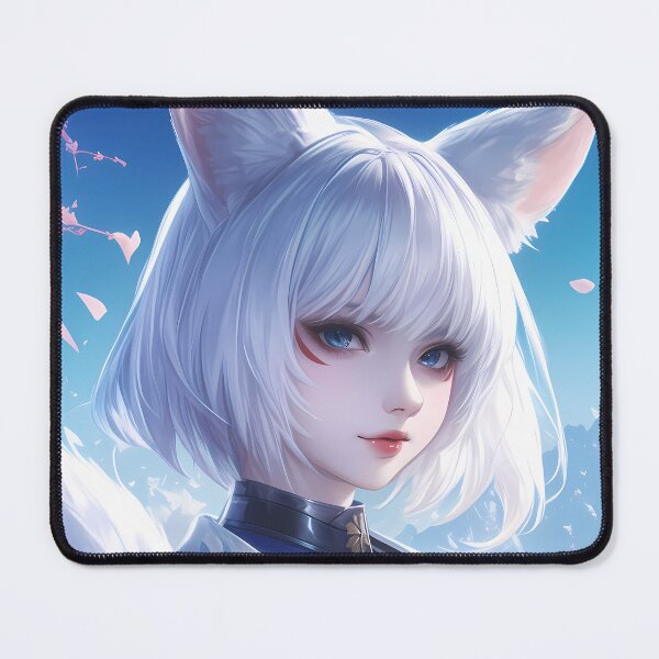 Item preview, Kaga Azur Lane Fox Ears Blue Sky Petals Kimono Serenity designed and sold by PMartistStudio.