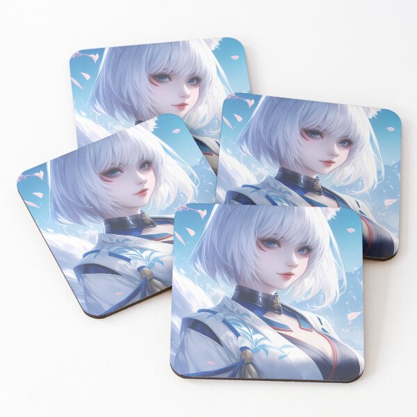 Item preview, Kaga Azur Lane Fox Ears Blue Sky Petals Kimono Serenity designed and sold by PMartistStudio.