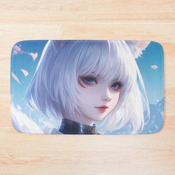 Artikelvorschau, Kaga Azur Lane Fuchsohren Blaue Himmelsblüten Kimono Serenity entworfen und verkauft von PMartistStudio.