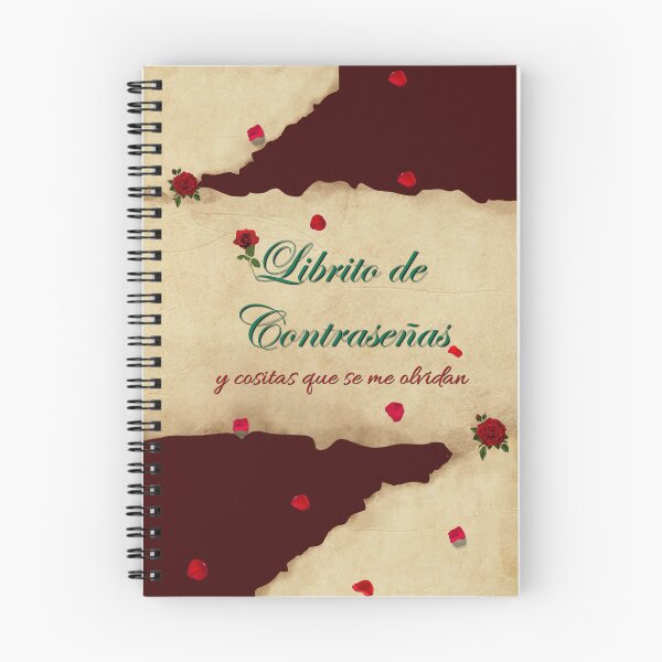 Artikelvorschau, Librito de contraseñas y cositas que se me olvidan – Notizbuch entworfen und verkauft von Thesafeside.