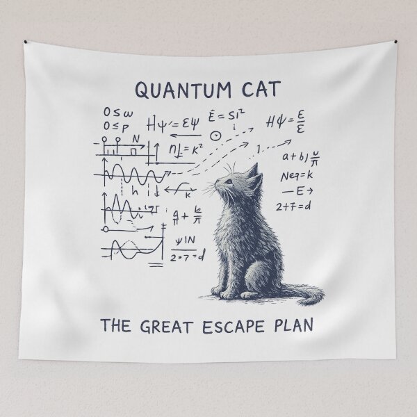 Item preview, Quantum Cat – Funny Physics Cat Nerd Design designed and sold by myforestfog.