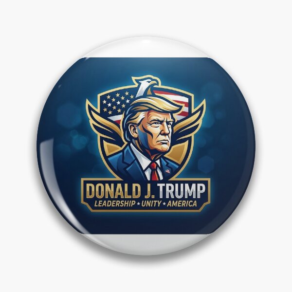Item preview, Patriotic Donald Trump Digital Mascot Shield Logo designed and sold by GouravArts.