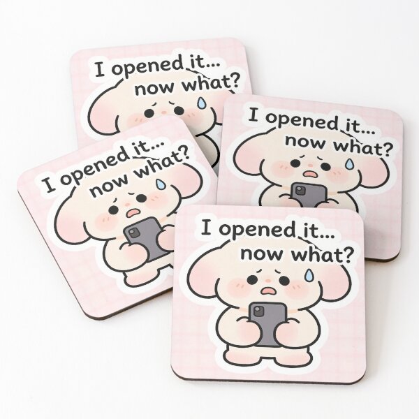 Item preview, I Opened It Now What Cute Texting Anxiety Sticker, Relatable Introvert Mood designed and sold by CozyCramStudio.