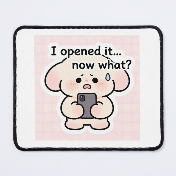 Item preview, I Opened It Now What Cute Texting Anxiety Sticker, Relatable Introvert Mood designed and sold by CozyCramStudio.