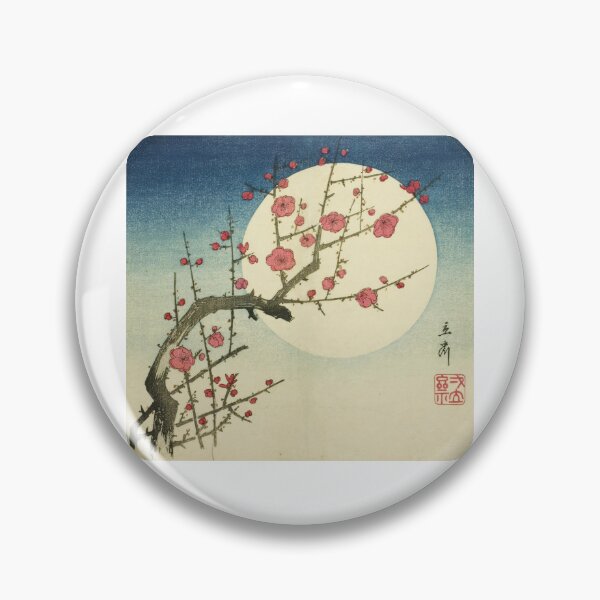 Item preview, Edo Moon Red Plum Ukiyo-e Floral Zen designed and sold by SakuraMarket26.