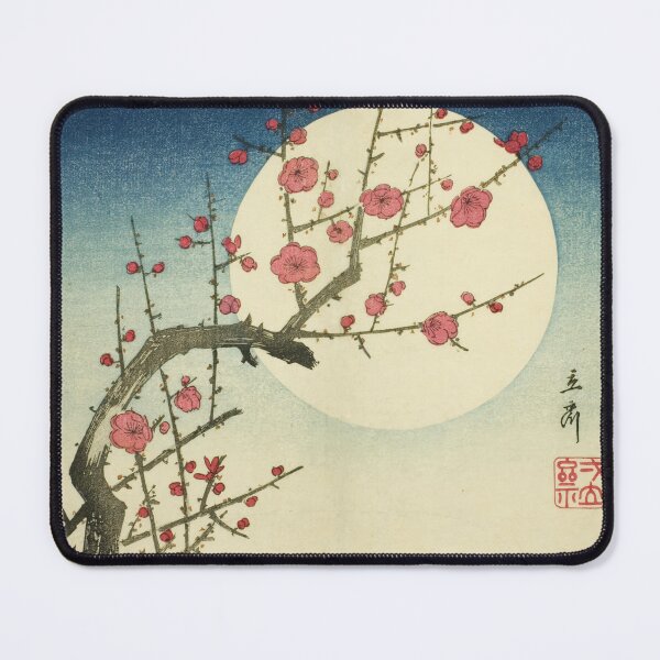 Item preview, Edo Moon Red Plum Ukiyo-e Floral Zen designed and sold by SakuraMarket26.