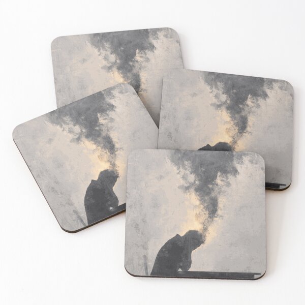 Item preview, Dark Mind – Abstract Depression Art Silhouette designed and sold by ZenithLab63.