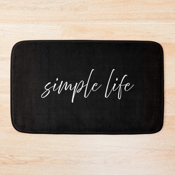 Item preview, Simple Life Minimal White Typography Quote on Black Background Aesthetic Script Design designed and sold by onubi.