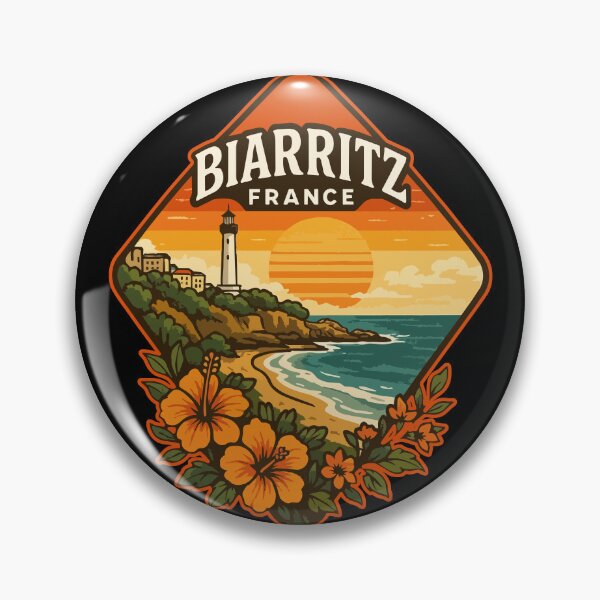 Item preview, Biarritz France Retro Vintage Travel designed and sold by TomFrontierArt.
