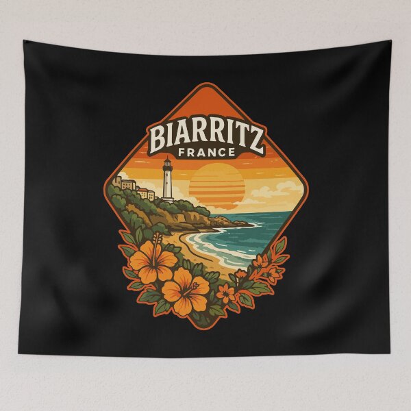 Item preview, Biarritz France Retro Vintage Travel designed and sold by TomFrontierArt.