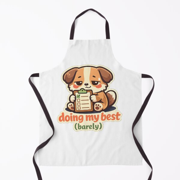 Item preview, Doing My Best (Barely) – Cute Kawaii Dog Burnout & Mental Health Sticker designed and sold by Naviora.