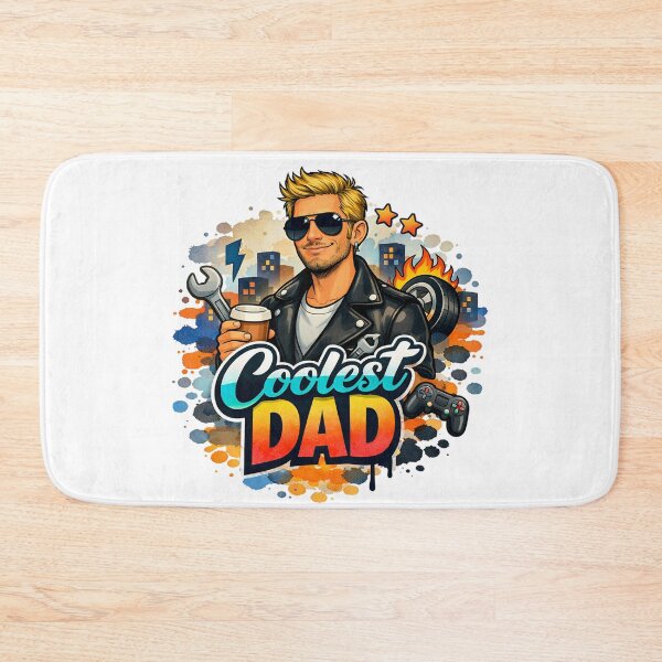 Item preview,  Urban Coolest Dad Blonde hair Mechanic Gamer Coffee Street Art designed and sold by VISO-art.