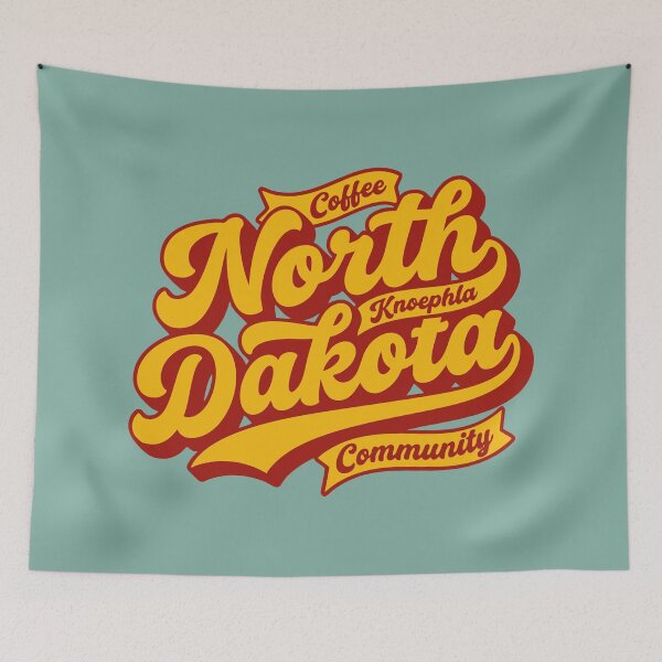 Item preview, North Dakota Retro Fat Script Coffee Knoephla Community Vintage designed and sold by Cozy-Old-Pub.
