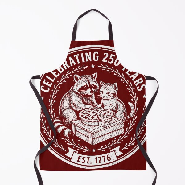 Item preview, Celebrating 250 Years Raccoon Cat Pie designed and sold by FlashCraft Design.