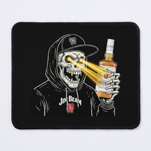 Item preview, Jim Beam Skull Hoodie - Badass Whiskey Skeleton designed and sold by MillieRhodes.