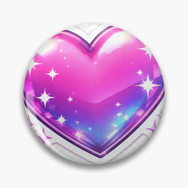 Item preview, ? Cute Y2K Holographic Heart Aesthetic Sticker | Neon Pink Purple Chrome Sparkle designed and sold by NexArtify.