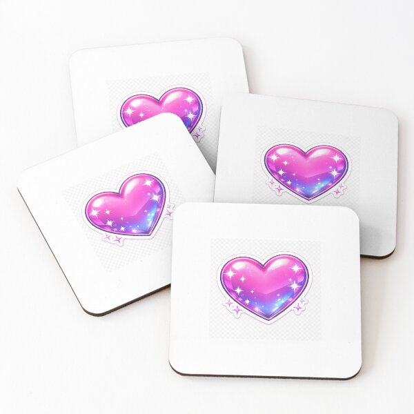 Item preview, ? Cute Y2K Holographic Heart Aesthetic Sticker | Neon Pink Purple Chrome Sparkle designed and sold by NexArtify.