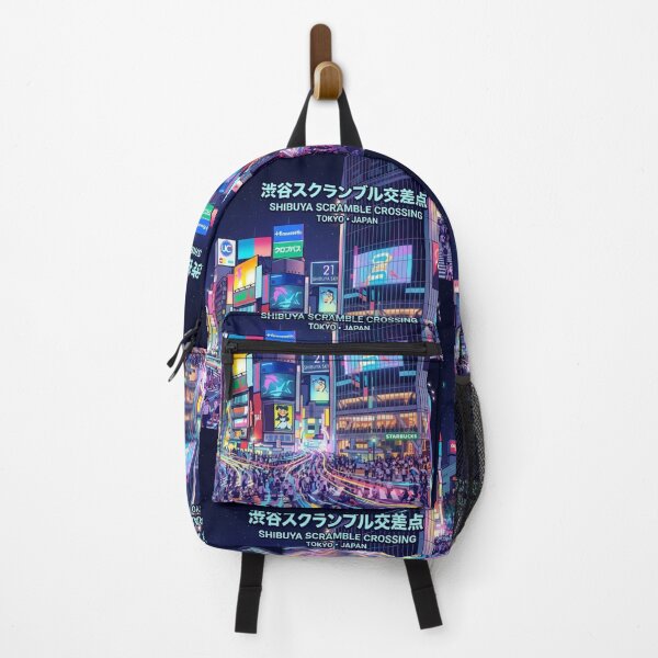 Item preview, Vibrant Neon Night at Shibuya Scramble Crossing designed and sold by SakuraMarket26.