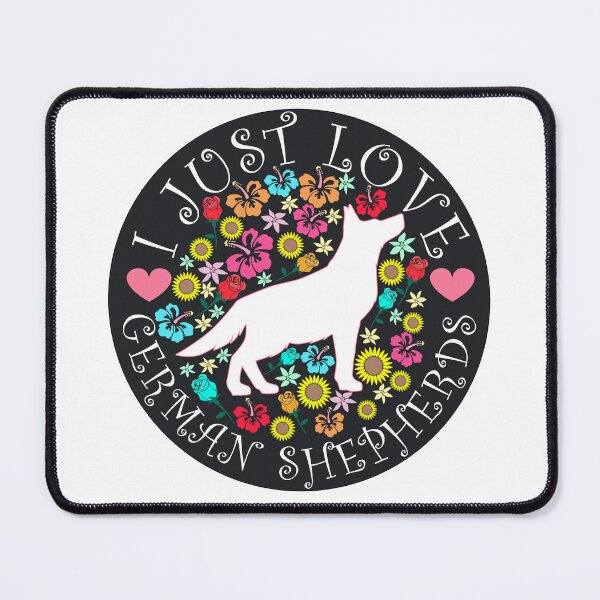 Item preview, I Just Love German Shepherds Dog and Floral Design designed and sold by Jaudaux Designs.
