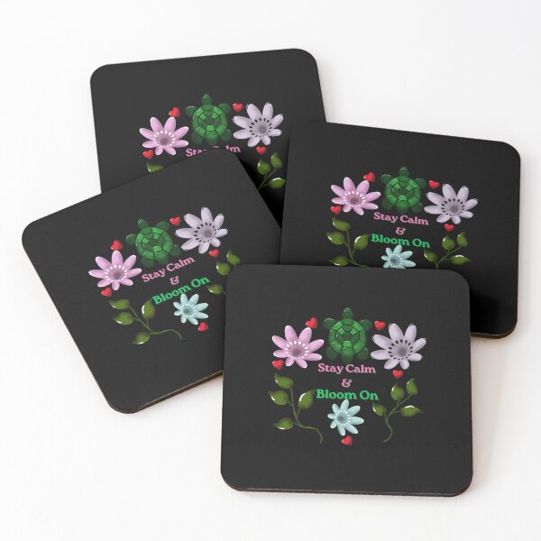 Item preview, Stay Calm & Bloom On Turtle Floral Design | Cute Botanical Animal Aesthetic designed and sold by HopeAndHustle.