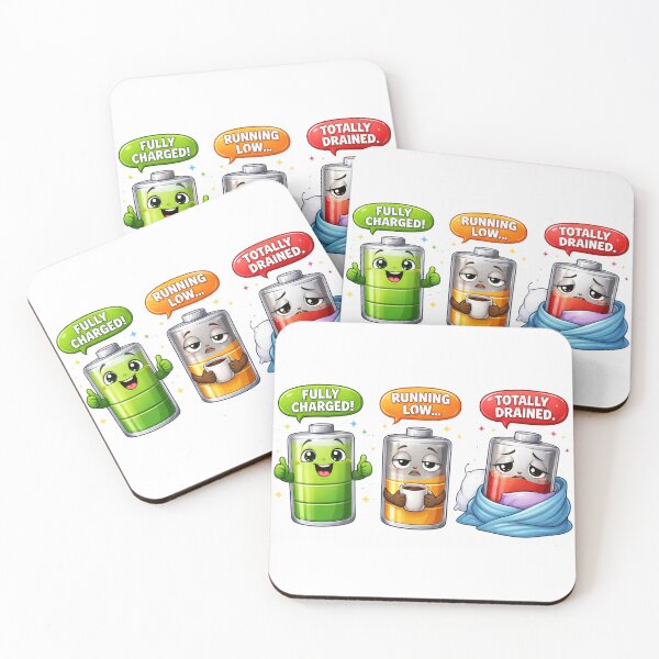Item preview, Social Battery Cartoon Characters designed and sold by PriyankaSonara.