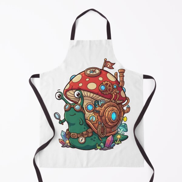 Item preview, Steampunk Snail Explorer – Mushroom House Adventure Sticker designed and sold by Naviora.