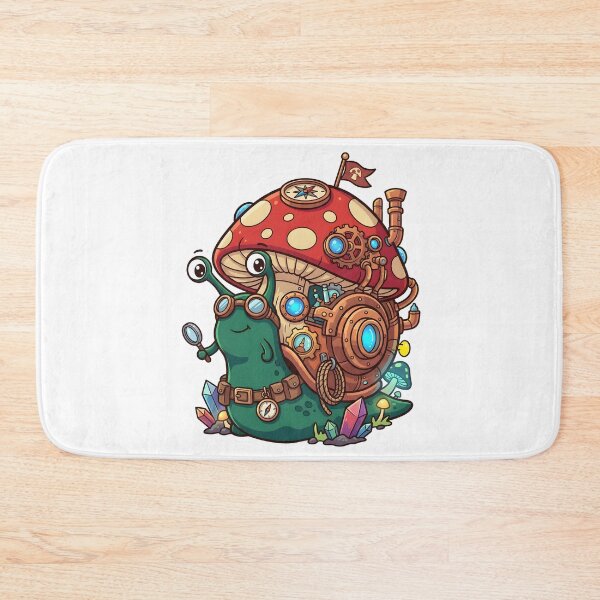 Item preview, Steampunk Snail Explorer – Mushroom House Adventure Sticker designed and sold by Naviora.