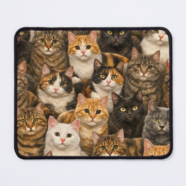 Item preview, Cute Cat Faces Pattern - Colorful Kitty Collage designed and sold by myforestfog.