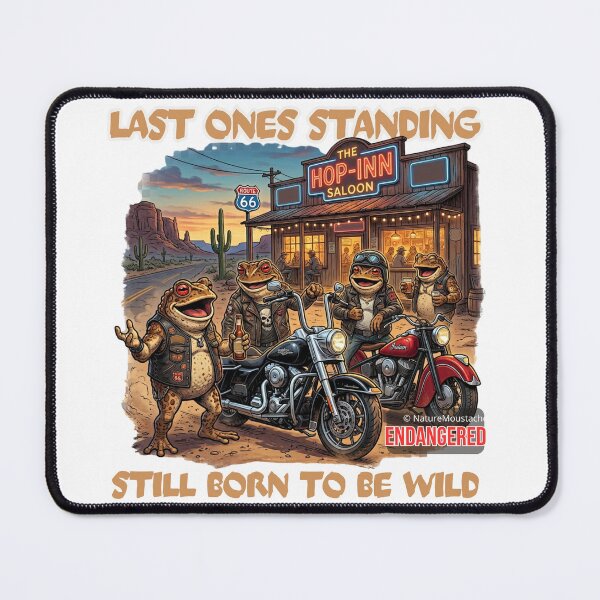 Item preview, Endangered Toads Born to Be Wild - Biker Tee designed and sold by Nature & Moustaches.