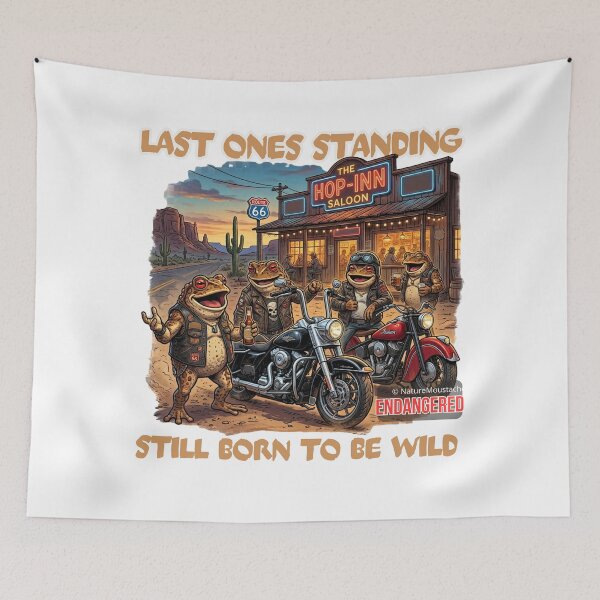 Item preview, Endangered Toads Born to Be Wild - Biker Tee designed and sold by Nature & Moustaches.