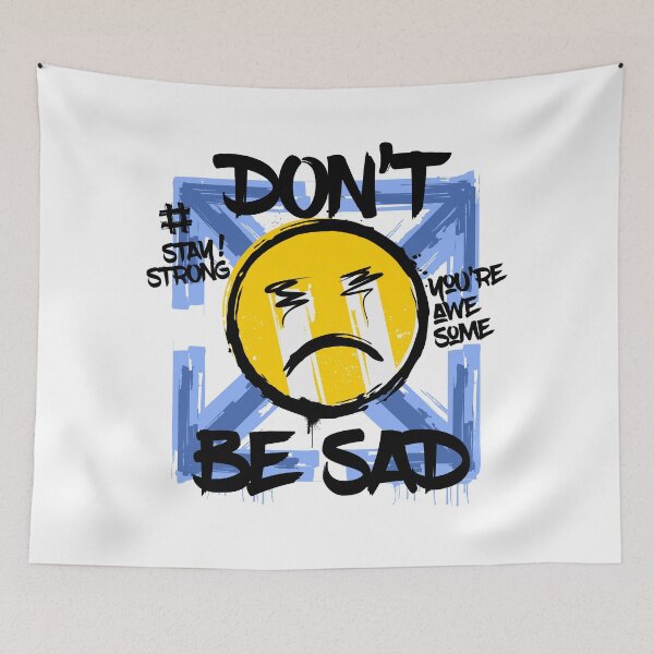 Item preview, Don’t Be Sad – Relatable Sad Emoji Streetwear | Depression Mood Aesthetic Graphic Tee designed and sold by amareshdas008.