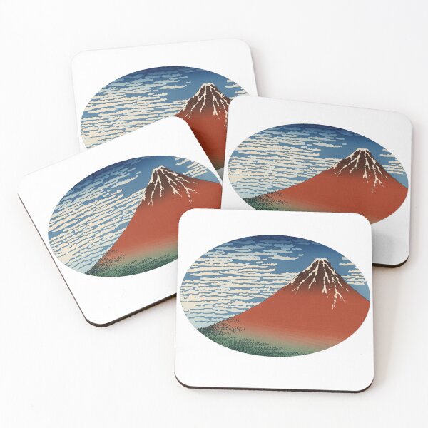 Item preview, Edo Period Ukiyo-e Majestic Red Fuji Art designed and sold by SakuraMarket26.