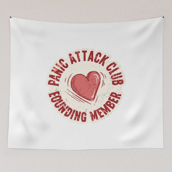 Item preview, Panic Attack Club Founding Member Funny Anxiety designed and sold by IslandTyped.