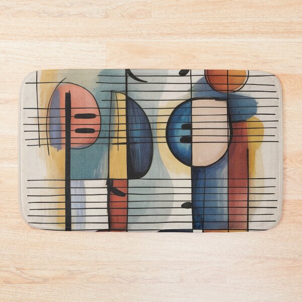 Item preview, Abstract Musical Rhythm Art – Klee Inspired Geometric Sound Wall Print designed and sold by Tamas Das.