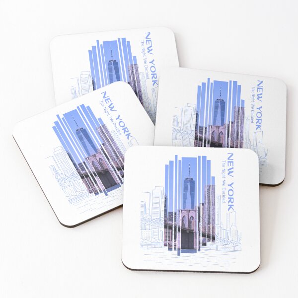 Item preview, Emotional Urban Story Minimal Skyline Art – The Night We Decided – New York Aesthetic Cityscape designed and sold by JWSmile.