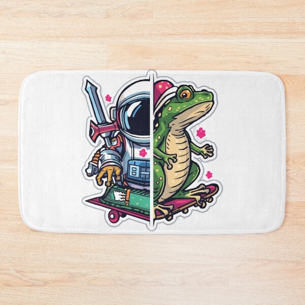 Item preview, Skate Frog Astronaut Mashup - Kawaii Space Frog & Skater Aesthetic designed and sold by Naviora.