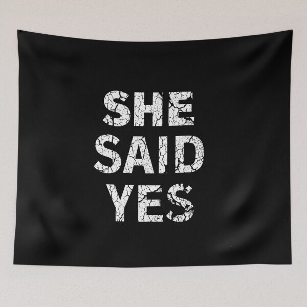 Item preview, She Said Yes - Distressed Vintage Engagement Announcement designed and sold by Fateh-Kro ⭐⭐⭐⭐⭐.