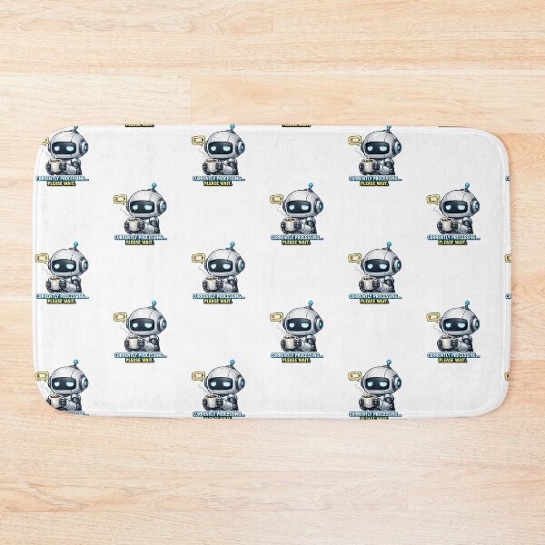 Item preview, Currently Processing… Please Wait ? Funny AI Robot Meme designed and sold by MeadowMagicDesigns.
