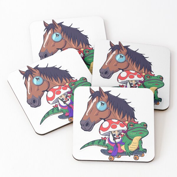 Item preview, Surreal Skate Crew - Monocle Horse Mushroom Frog & Skateboard Art designed and sold by Naviora.