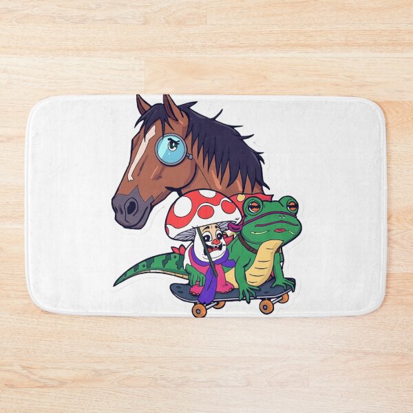 Item preview, Surreal Skate Crew - Monocle Horse Mushroom Frog & Skateboard Art designed and sold by Naviora.