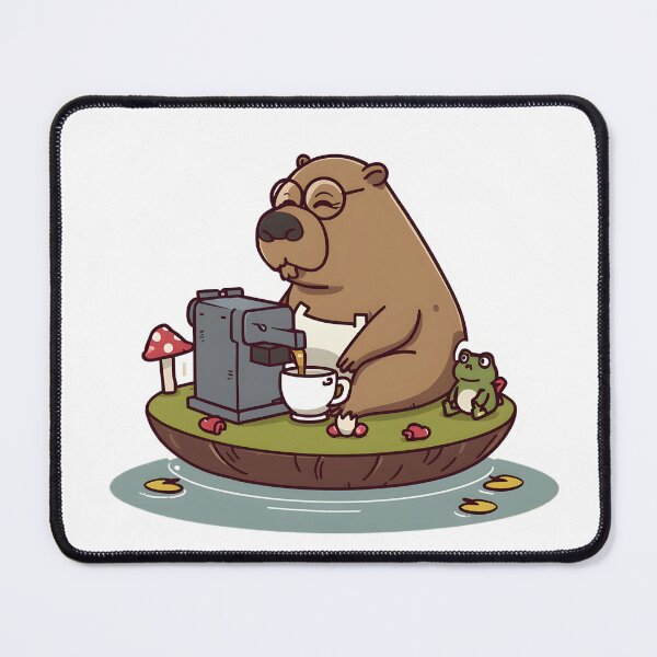Item preview, Capybara Coffee Barista – Cozy Lo-fi Aesthetic Sticker designed and sold by Naviora.