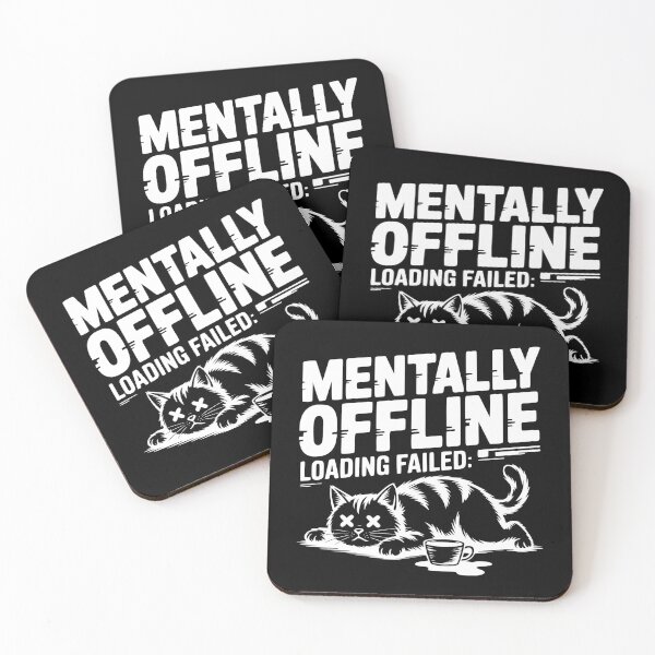 Item preview, Mentally Offline Loading Failed Dark Aesthetic Cat designed and sold by MavtM.