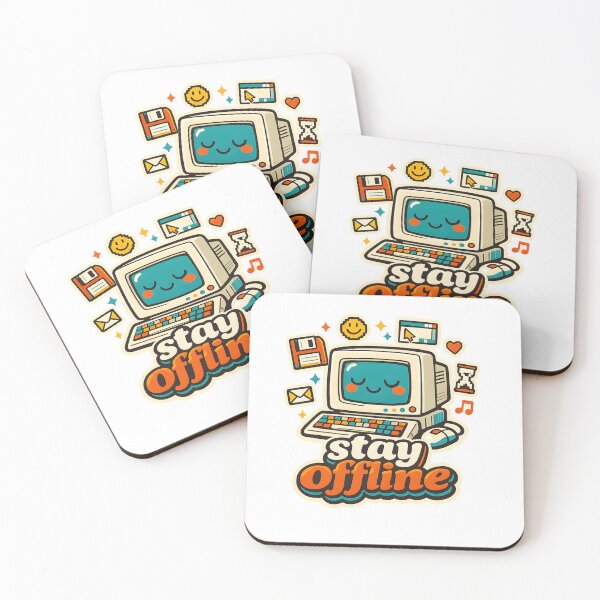 Item preview, Stay Offline – Retro 90s Aesthetic Computer Digital Detox Sticker designed and sold by Naviora.