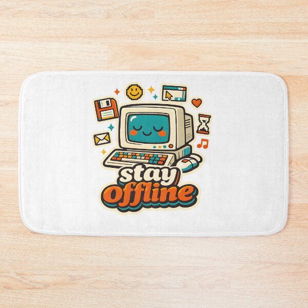 Item preview, Stay Offline – Retro 90s Aesthetic Computer Digital Detox Sticker designed and sold by Naviora.
