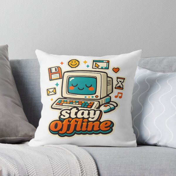 Item preview, Stay Offline – Retro 90s Aesthetic Computer Digital Detox Sticker designed and sold by Naviora.