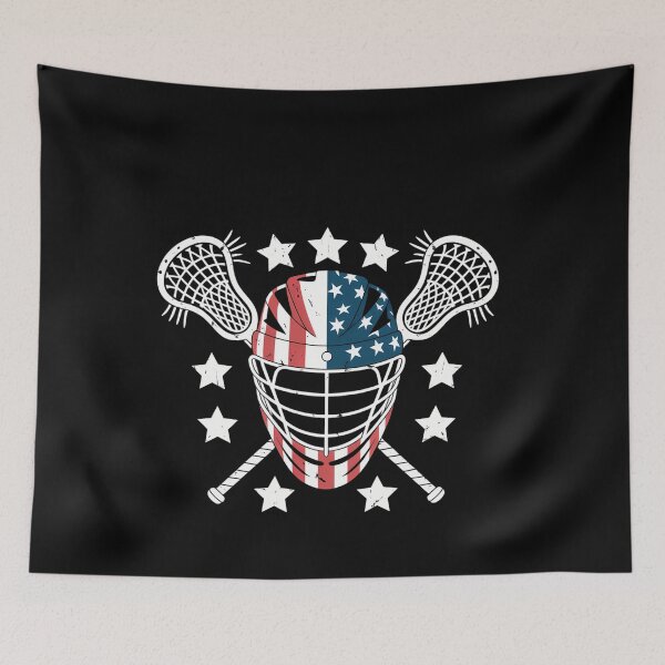 Item preview, Lacrosse American Flag Helmet Sticks 4th of July designed and sold by consfafaperi.