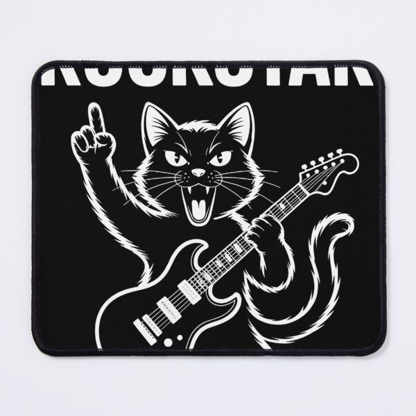 Item preview, Rock Cat Playing Guitar Cute designed and sold by consfafaperi.