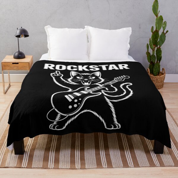 Item preview, Rock Cat Playing Guitar Cute designed and sold by consfafaperi.